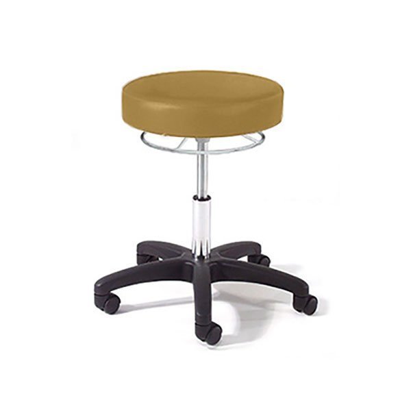 Midcentral Medical Physician Stool w/ Bright Aluminum Base, 360 Handle, Height - High, Black MCM861-HH-BLK